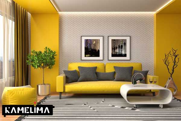 رنگ سال 2021،خاکستری و زردبرای دیزاین خانه