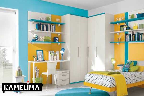 اتاق کودک آبی و زرد