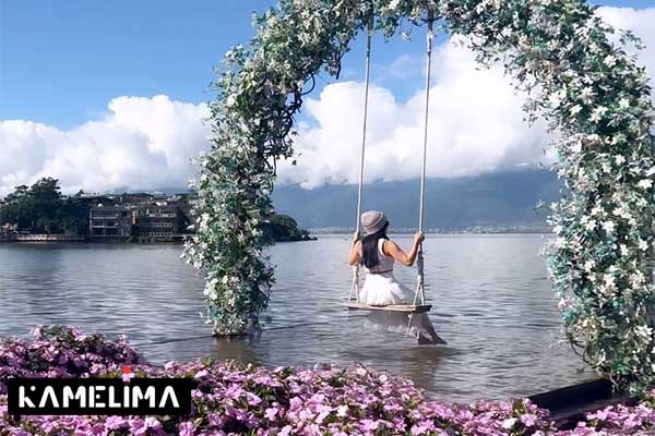 دریاچه ارهای Erhai در دالی، یکی از زیباترین دریاچه های چین