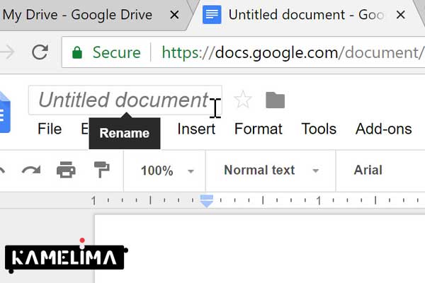 ایجاد سند جدید در Google Docs